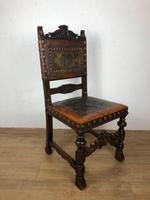 Italian Embossed Leather Chairs c.1880 (4 of 4) Italian Embossed Leather Chairs c.1880 (4 of 4)