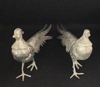 Pair of Silver Plated Table Pheasants (4 of 4) Pair of Silver Plated Table Pheasants (4 of 4)