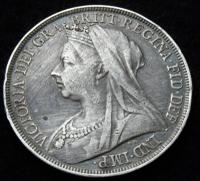1896 Queen Victoria Veiled Head Silver Crown Coin (2 of 2) 1896 Queen Victoria Veiled Head Silver Crown Coin (2 of 2)