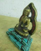 Tibetan Buddha Statue Red Coral Turquoise Shrine (2 of 3) Tibetan Buddha Statue Red Coral Turquoise Shrine (2 of 3)
