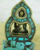 Tibetan Buddha Statue Red Coral Turquoise Shrine (3 of 3) Tibetan Buddha Statue Red Coral Turquoise Shrine (3 of 3)