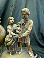 Rare Lancini Gilded Vintage Ormolu Figural Mantle Mantel Clock Hermle (2 of 9) Rare Lancini Gilded Vintage Ormolu Figural Mantle Mantel Clock Hermle (2 of 9)