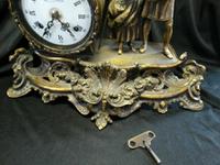 Rare Lancini Gilded Vintage Ormolu Figural Mantle Mantel Clock Hermle (5 of 9) Rare Lancini Gilded Vintage Ormolu Figural Mantle Mantel Clock Hermle (5 of 9)
