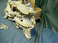 Rare Lancini Gilded Vintage Ormolu Figural Mantle Mantel Clock Hermle (6 of 9) Rare Lancini Gilded Vintage Ormolu Figural Mantle Mantel Clock Hermle (6 of 9)