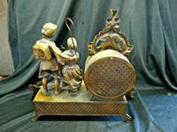 Rare Lancini Gilded Vintage Ormolu Figural Mantle Mantel Clock Hermle (8 of 9) Rare Lancini Gilded Vintage Ormolu Figural Mantle Mantel Clock Hermle (8 of 9)