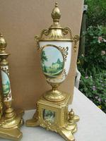 Rare Franz Hermle Imperial Ormolu Sevres Clock with Garnitures (4 of 6) Rare Franz Hermle Imperial Ormolu Sevres Clock with Garnitures (4 of 6)