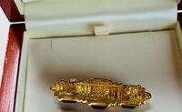 Antique Jade, Ruby, Blue Sapphire Gold Plated Brooch (2 of 2) Antique Jade, Ruby, Blue Sapphire Gold Plated Brooch (2 of 2)