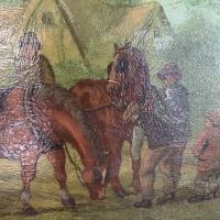 Antique Landscape Oil Painting in Gesso Frame of Farm Scene with Horses & Cart Signed W F Price '2 of 2' (5 of 9) Antique Landscape Oil Painting in Gesso Frame of Farm Scene with Horses & Cart Signed W F Price '2 of 2' (5 of 9)