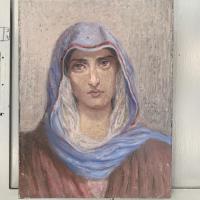 Antique French Religious Oil Painting Portrait of Sorrowful Lady Possibly Mary Magdalene (3 of 10) Antique French Religious Oil Painting Portrait of Sorrowful Lady Possibly Mary Magdalene (3 of 10)