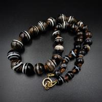 Antique Victorian Banded Bullseye Agate Beaded Necklace (6 of 8) Antique Victorian Banded Bullseye Agate Beaded Necklace (6 of 8)