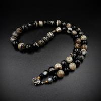 Antique Victorian Banded Bullseye Agate Beaded Necklace with Silver Fastening (7 of 9) Antique Victorian Banded Bullseye Agate Beaded Necklace with Silver Fastening (7 of 9)