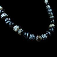 Antique Victorian Banded Bullseye Agate Beaded Necklace with Silver Fastening (2 of 9) Antique Victorian Banded Bullseye Agate Beaded Necklace with Silver Fastening (2 of 9)