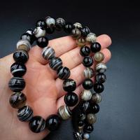 Antique Victorian Banded Bullseye Agate Beaded Necklace with Silver Fastening (9 of 9) Antique Victorian Banded Bullseye Agate Beaded Necklace with Silver Fastening (9 of 9)