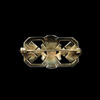 Vintage Old Cut Paste Gold On Silver Oblong Fancy Brooch Pin (4 of 6) Vintage Old Cut Paste Gold On Silver Oblong Fancy Brooch Pin (4 of 6)