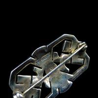 Vintage Old Cut Paste Gold On Silver Oblong Fancy Brooch Pin (5 of 6) Vintage Old Cut Paste Gold On Silver Oblong Fancy Brooch Pin (5 of 6)