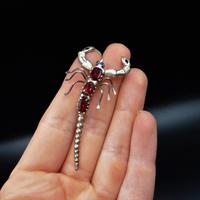 Antique Victorian Garnet & Sapphire Scorpion Sterling Silver Brooch Pin (6 of 6) Antique Victorian Garnet & Sapphire Scorpion Sterling Silver Brooch Pin (6 of 6)
