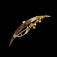 Antique Pearl Flower Crescent Moon 9ct 9K Gold Brooch Pin (3 of 5) Antique Pearl Flower Crescent Moon 9ct 9K Gold Brooch Pin (3 of 5)