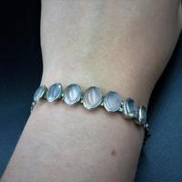 Antique Cabochon Moonstone Hinged Sterling Silver Bracelet (9 of 9) Antique Cabochon Moonstone Hinged Sterling Silver Bracelet (9 of 9)